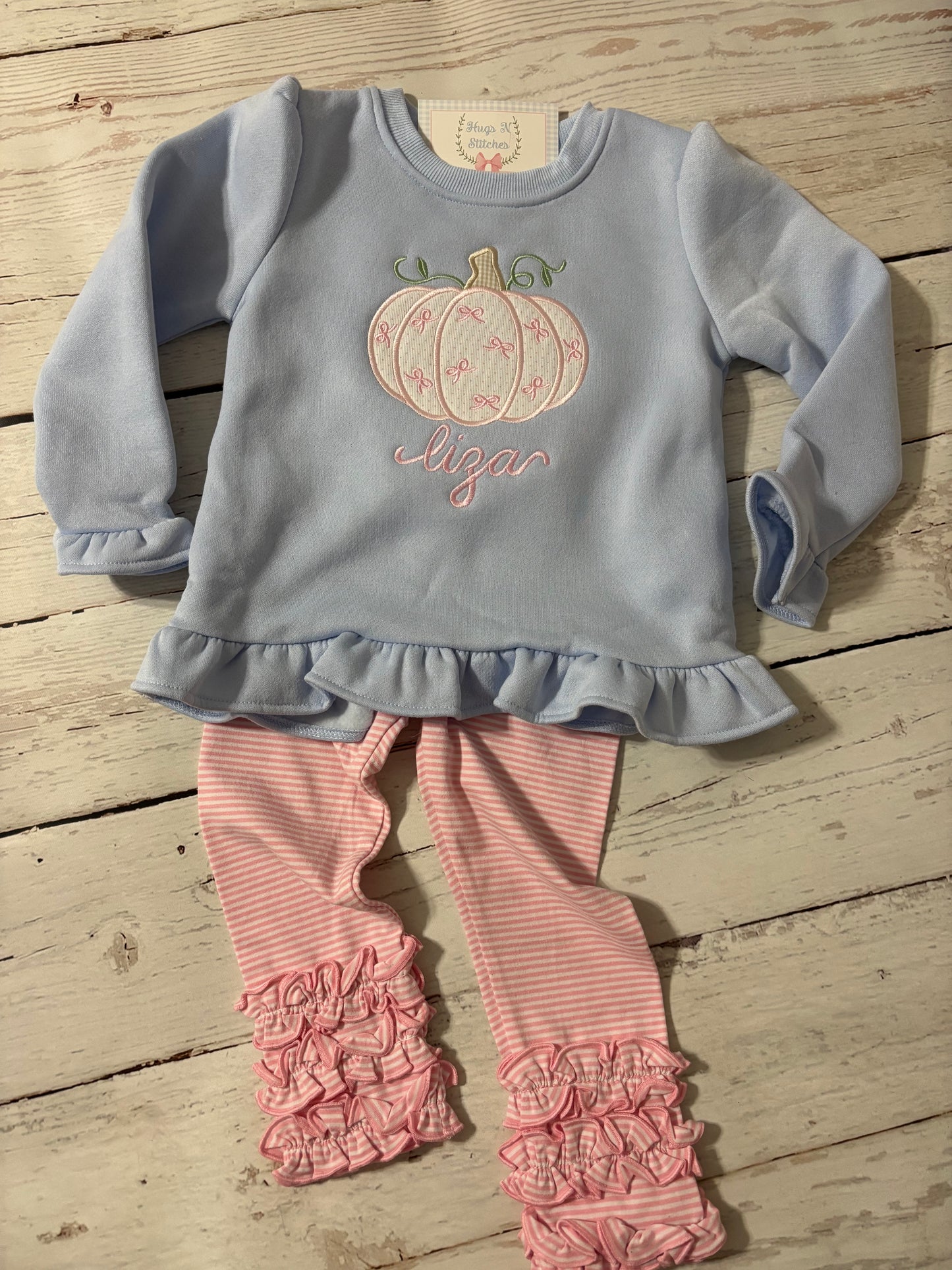 Pumpkin Bow Ruffle Sweatshirt