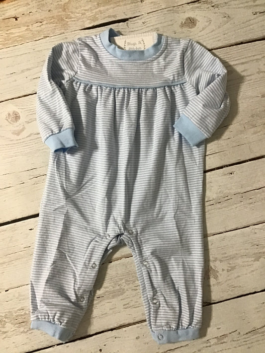 Blue Stripe Boys Romper