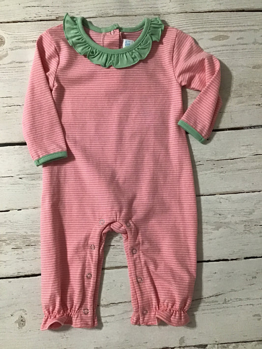 Rose Pink Stripe Romper