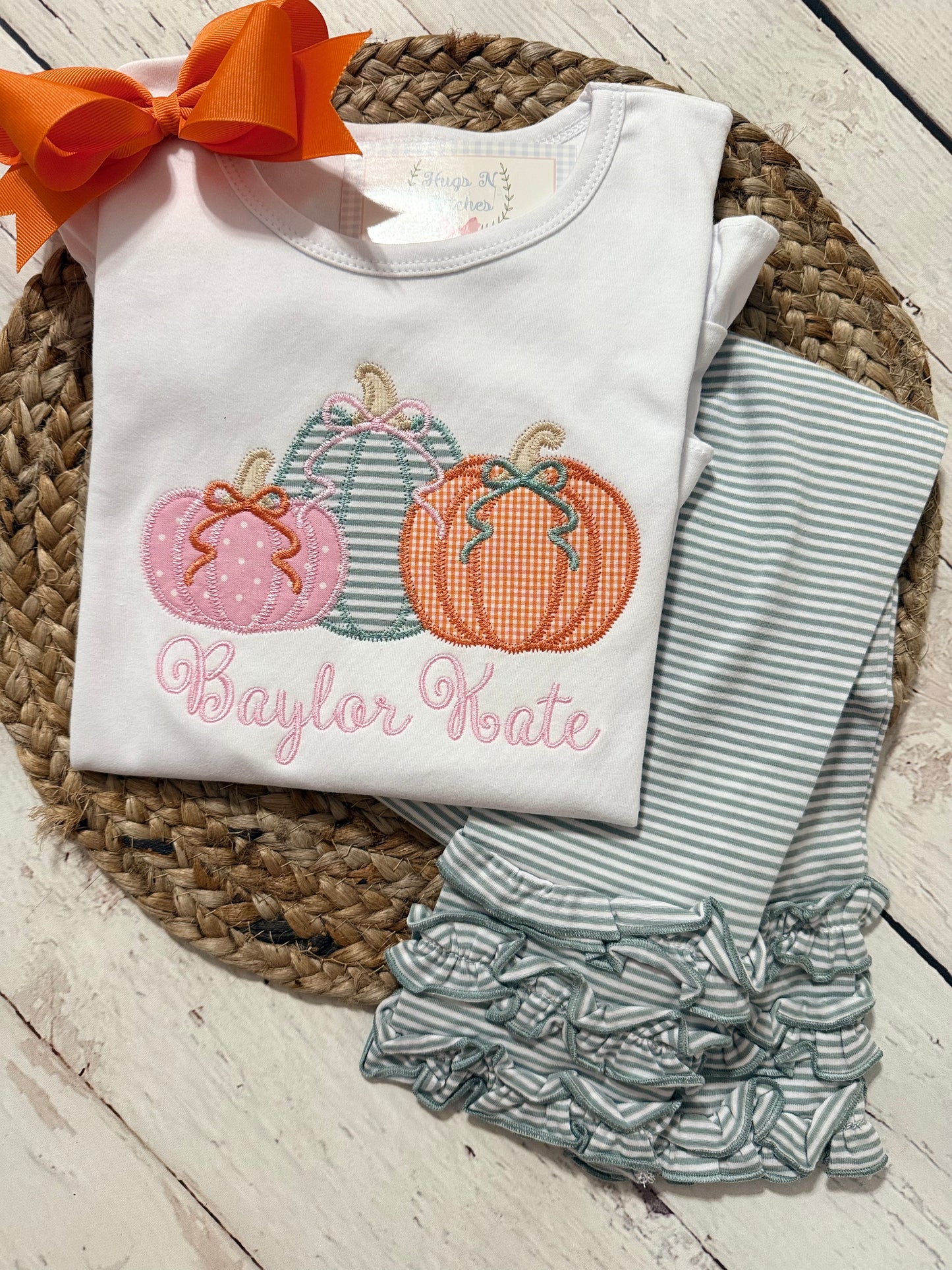 Pumpkin Trio shirt with Leggings